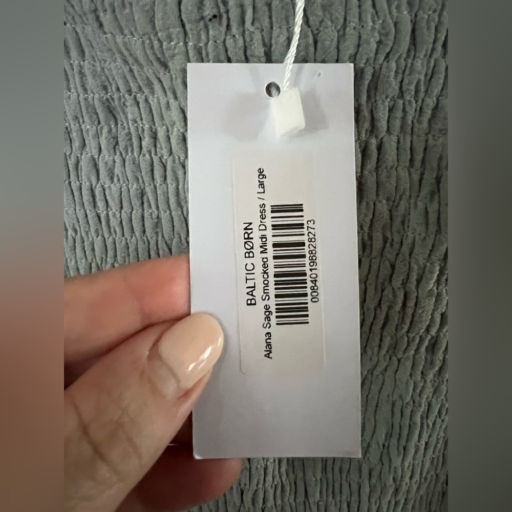 Baltic Born Sage Green Off-Shoulder Midi Dress - Picture 7 of 9